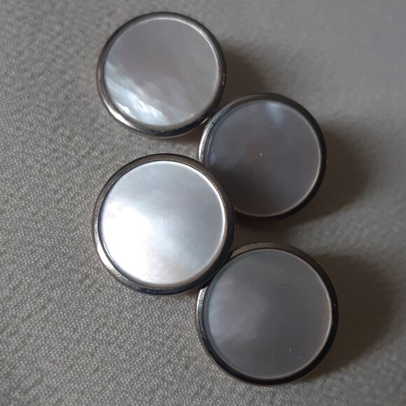 1930/40s Dolan & Bullock Art Deco Gold Filled MOP Cuff Link and Stud Set - Picture 15 of 16